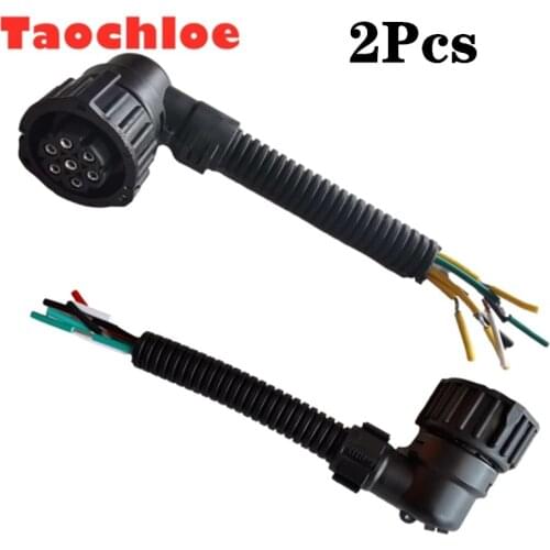 2X 7 Pin Car Male Plug For Volvo Heavy Truck For Mercedes-benz Actros Tail Light Assembly Connector Wire For dongfeng tianlong