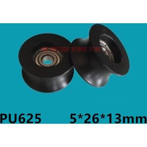 2019 Sale 5*26*13 Nylon/pom Polyoxymethylene Coated Plastic Bearing Pulley Groove 625u 14mm Diameter Walking Round Rubber 625