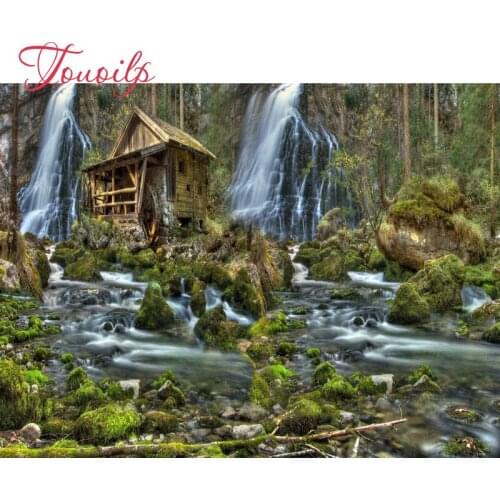 TOUOILP diy diamond embroidery portrait magic waterfall 5d diamond painting cross stitch picture of rhinestone crafts mosaic