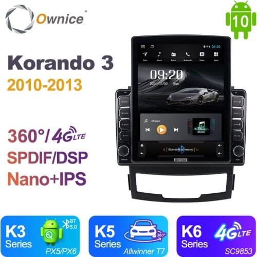Ownice Android 10.0 for SsangYong Korando 3 2010 - 2013 Car Radio Auto Multimedia Video Audio GPS Player head Unit 4G LTE