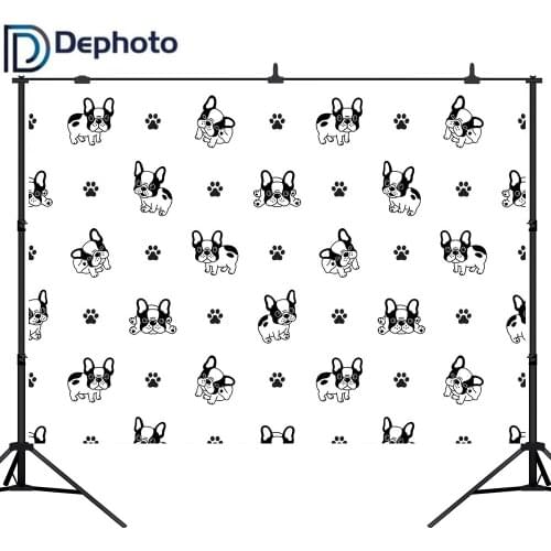 DePhoto Photography Backdrops Dog Paw Baby Shower Children Birthday Party Background For Photo Studio Photophone Photocall