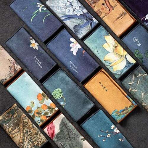 Chinese style painted water-absorbent tea towel thickened pot towel tea cloth tablecloth tea mat can be customized pattern