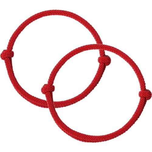 2Pcs Red String Fate Friendship Bracelets Kabbalah Protection Good Luck Bracelet LX9E