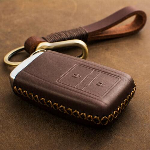Retro Style Leather Key Case Cover For Acura CDX RDX TLX RLX MDX Fob Remote 2 Buttons