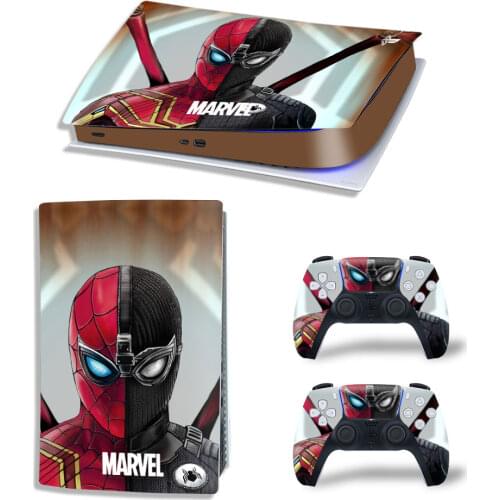 Marvel SpiderMan PS5 Digital Edition Skin Sticker Decal Cover for PlayStation 5 Console and 2 Controllers PS5 Skin Sticker Vinyl