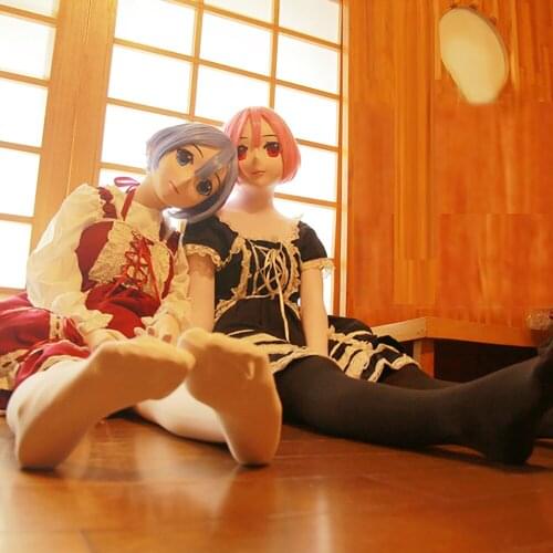 MO6241) Handmade Female/Girl Resin 3/4 Head Japanese Cartoon Character Ram Rem Cosplay Kigurumi Mask Crossdresser DOLL