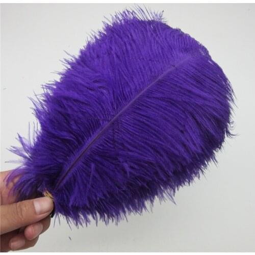 Wholesale 100 Pcs/Lot Natural Ostrich Feathers Hard rod 15-75CM Hotel Party Wedding Decorations Jewelry plumes Purple Feather