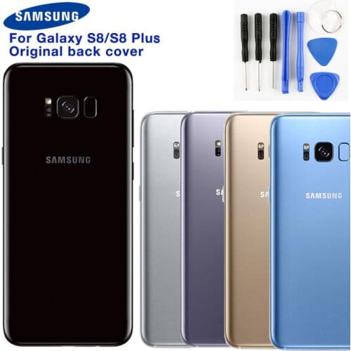 Samsung Original Back Battery Door Glass Cover Case For Samsung Galaxy S8 G9500 S8+ SM-G955 S8Plus Rear Housing Back Phone Cover