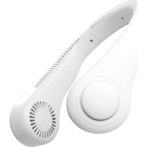 Outdoor Perforated Leafless Hanging Neck Fan Lazy Mini Usb Outdoor Sports Fan Three Gear Wind Speed Regulation