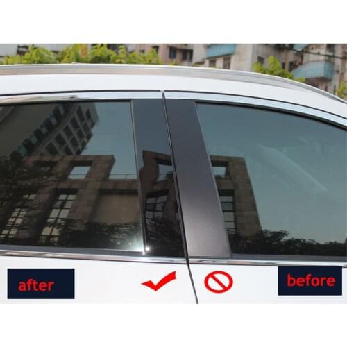 Car Window Center Column Pillar Patch For Mazda 3 Axela 2021 2020 Protector Trim Mirror Sequins Stickers Exterior Modification
