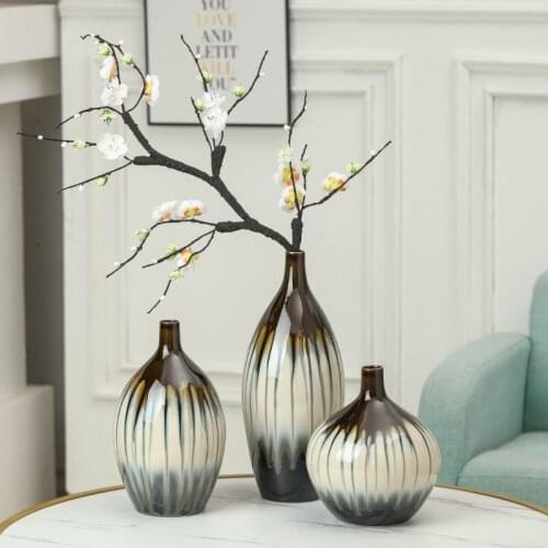 Colorful Flower Pot Ceramic Porcelain Fambe Delicate Office Table Vase Creative Ornament Home Decoration Festival Gifts