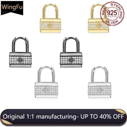 2021.8 New Valentines Day Silver Lock Pendant Earrings Sweet Love Anniversary Monaco Jewelry Gift