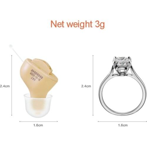 Hearing Aid Rechargeable Voice Amplifier Mini CIC Invisible USB Ear Aid Sound Amplifier For The Elderly/Deaf Free Shipping S-51