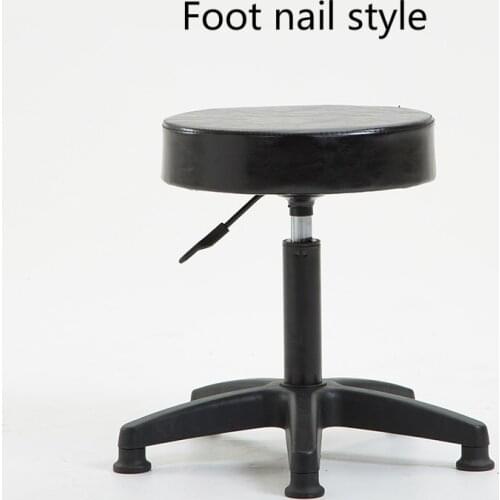 Hair salon chair barber Stool Lifted Staff Seat Rotated Barber Chairs Manicure Stool Stable PU Leisure beauty salon equipment