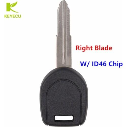 KEYECU Replacement Transponder Key ID46 Chip Ignition Door Key For Mitsubishi Eclipse Galant Outlander Endeavor Lancer