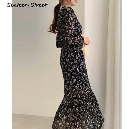 Chic Dresses Women V Neck Pleated High Waist Dress Korean Fashion Clothing Vintage Y2k Aesthetic Vestido De Mujer 2021 Harajuku