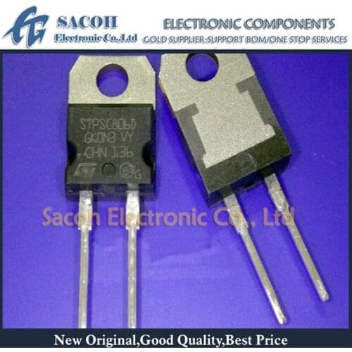 10Pcs STPSC806D or STPSC806G or STPSC1006D or STPSC1006G TO-220 8A 600V Schottky silicon carbide diode