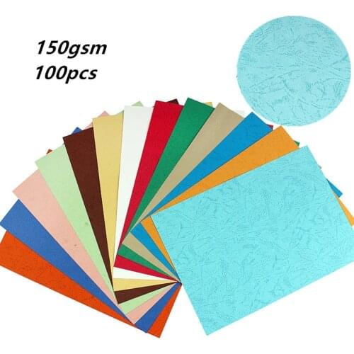 100pcs/bag 150gsm A4 Colorful Kraft Paper DIY Handmade Card Paper Craft Gift Wrapping Paper Print Paper Wedding Invitations