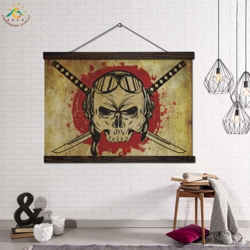 Swords and Skull Samurai Abstract Poster Wall Prints Modern Pop Art Frame Canvas Painting Poster Wall Picture Home Decoration