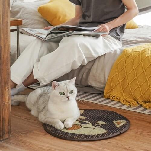 Pet Cat Accessories Summer Mat Rush Mat Beds And Houses Summer Cooling Cat Mat Cool Mat Dog Mat Sleeping Mat Floor Mat C