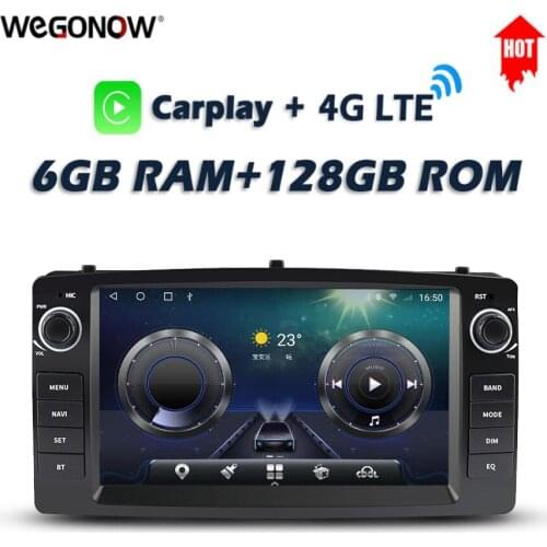 7" DSP Android 10.0 6GB + 128GB Carplay Car DVD Player GPS WIFI Bluetooth 5.0 RDS Radio For For TOYOTA Corolla E120 e 120 BYD F3