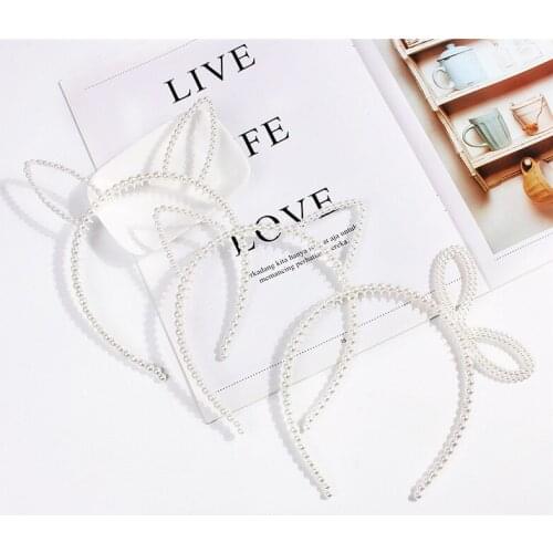 Free shipping Fashion women bead headbands girls ears headwear ladys sweet hair accessories ins lovely hairbands