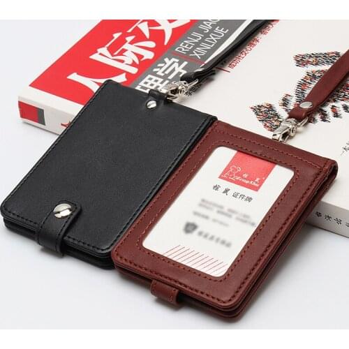 2021 The New PU Leather Card Holder Bus Card Case Student Pass Card Protective Cover School Nurse Accessories Multiple card sl