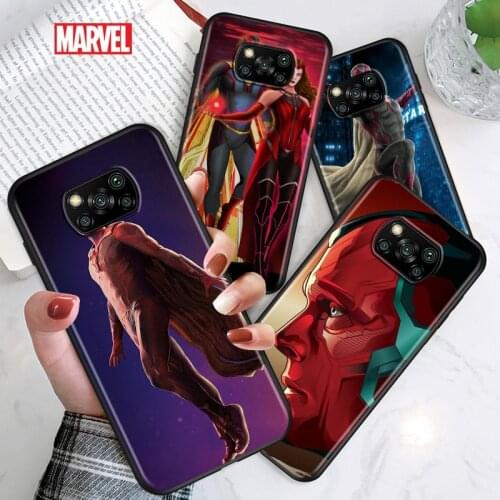 Marvel Cool Vision For Xiaomi Poco C3 M3 M2 X3 NFC X2 F2 X3 Pro F1 F3 Mi Play Mix 3 A2 Lite A1 6 5 Black Phone Case