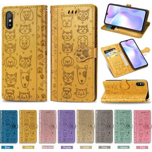 For Xiaomi Redmi 9A Case Cute Cartoon Flip Leather Wallet Shockproof Bumper Phone Case Redmi 9A Back Cover For Xiaomi Redmi 9A