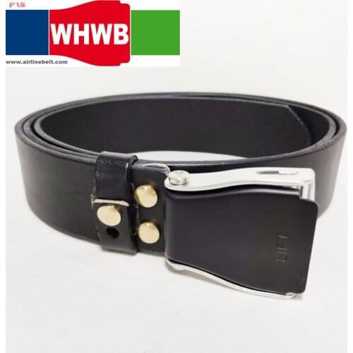 Black 2019 Hot fashion men & women belts leather metal Aluminun airplane pin buckle waist belt jeans aircraft travel waistband