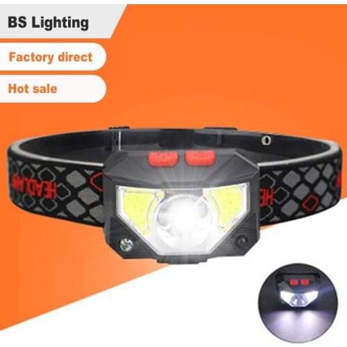 Hot Sale Lightweight Intelligent Hand Wave Sensing COB Headlight XPG Built-in Rechargeable Outdoor Night Fishing LED Sensor Lamp