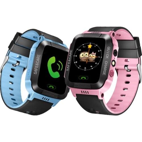 IYURNIXNUHS GPS Touch Screen Smart Watch with Camera Flashlight SOS Call Location Device Tracker for Kid Monitoring YS21G