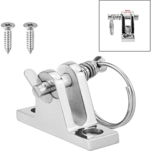 2PC 90 Degree 316 Stainless Steel Boat Bimini Top Awning Accessories Deck Hinge With Quick Release Pin Marine Kayak Fitting