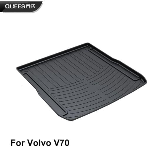 QUEES Custom Fit Cargo Liner Tray Trunk Floor Mat for Volvo V70 2012 2013 2014 2015 2016 2017
