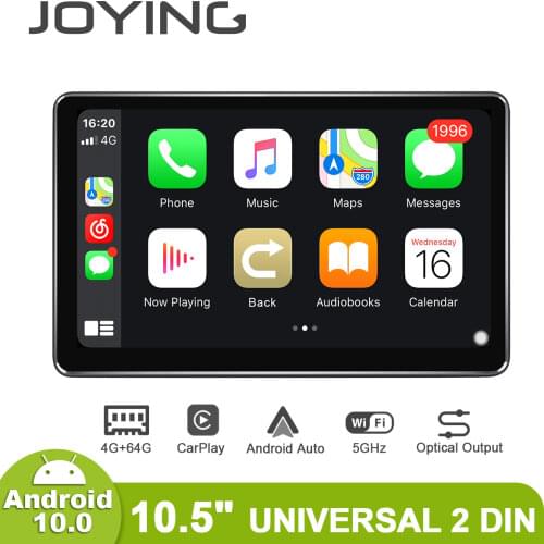 Joying 10.5inch 2Din Android10 Car Radio IPS 1280*720 GPS Carplay Optical Output 5GWIFI SPDIF DSP 32EQ Bluetooth DAB