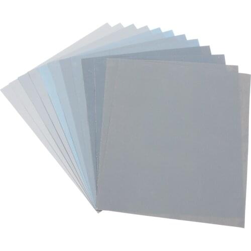 12pcs 28x23cm Emery Sandpaper Square Sanding Paper Buffing Sheet Wet and Dry SandPaper For Wood Turning Finishing