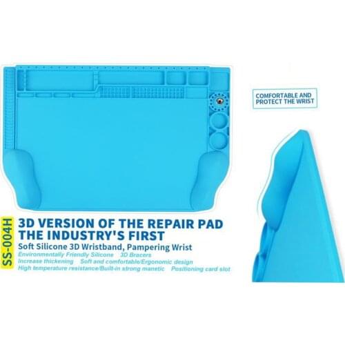 Newest 450*300mm 3D Phone Repair Mat Ergonomic Silicone Desk Mat High Temperature Resistance Maintenance Pad for Phone Repair