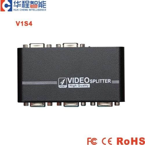 Full color flexible led screen 1 in 4 out VGA Video Splitter compare dtech DT-7354 1 to 4 350mhz vga splitter