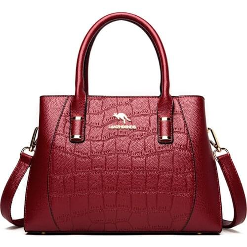 Stone Pattern Lady Casual Tote Bag Large Capacity High Quality Leather Shoulder Bags for Women 2021 Fashion Female Crossbody Bag