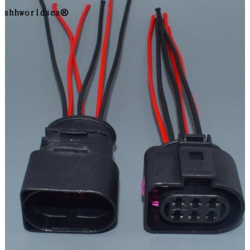 Shhworldsea 6 Pin 1J0973733 1J0 973 733 3.5 Auto LSU 4.2 Oxygen Sensor Connector Throttle Plug For VW AUDI PASSAT Bora