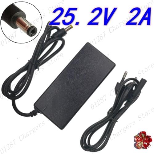 25.2V 2A DC 21.6V 22.2V Three-stages charger For 14500 14650 17490 18500 18650 26500 Polymer lithium battery Pack Charger