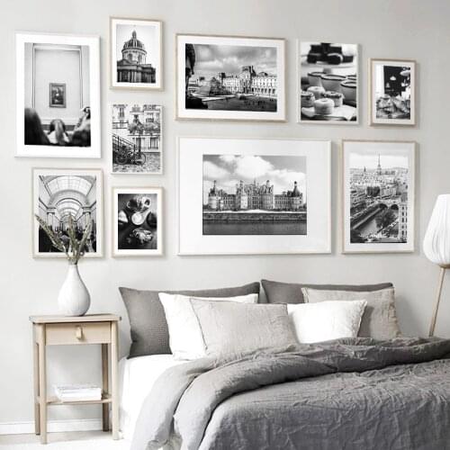 Paris Tower Louvre Church Toast Vintage Wall Art Canvas Painting Nordic Posters And Prints Wall Pictures For Living Room Decor