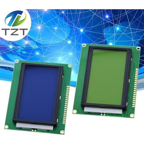 128*64 DOTS Yellow Green LCD module 5V blue screen 12864 LCD with backlight ST7920 Parallel port for arduino raspberry pi