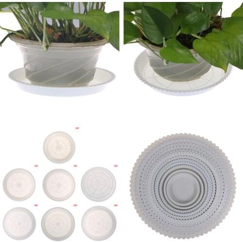 1Pcs Creative Plastic Round Flower Pots Tray Hydroponic Aquarium Insert Plants Growth Pot Tray Garden Supplies