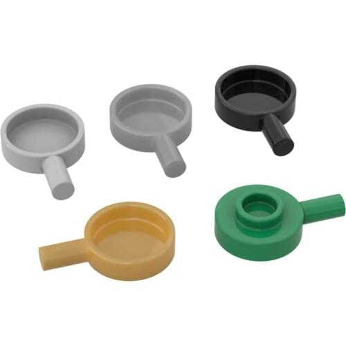 BuildMOC Compatible Assembles Particles 4528 Utensil Frying Pan For Building Blocks Parts DIY LOGO Educational Tech Parts Toys