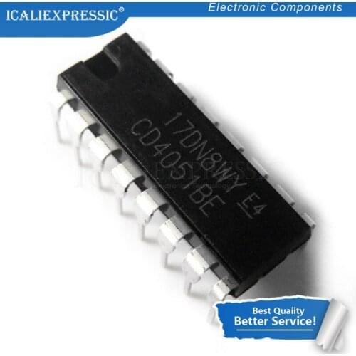 100PCS CD4051BE CD4051BD DIP16 CD4051 DIP 4051BE DIP-16 new and original IC