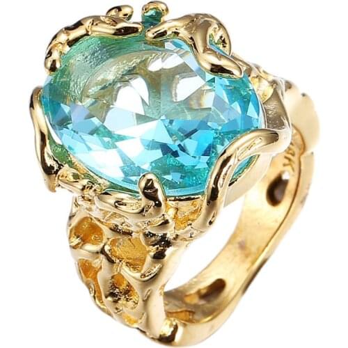 18K Gold Diamond Jewelry Ring Valentine Gift Rings for Women Bague Natural Sapphire Gemstone Jewelry Hollow Bizuteria Ring Box