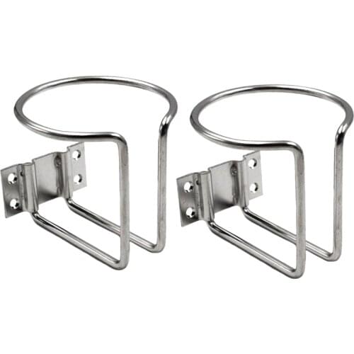 2Pcs Stainless Steel Car Boat Ring Cup Drink Holder Bottle Stand for Marine Yacht Truck RV Camper