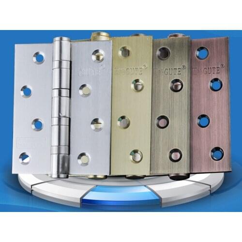 2x Door Butt Hinges 4 inch 4 Axises Silencing Mute Brushed Stainless Steel Heavy Duty Green Bronze Silver Golden Red Copper