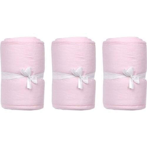 3 Pcs Soft Baby Crib Rail Cover Breathable Protector Padded Guard Wrap Bumper